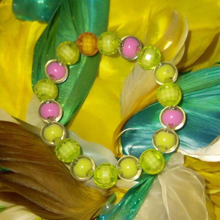 El Yapımı Rengarenk Parlak Işıltılı Çocuk Bileklikleri (18 Boncuklu) - SUDE AKSESUAR EVİ